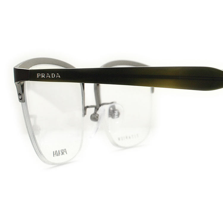 【国内正規品】プラダ 伊達メガネ 眼鏡 PRADA PR57TVD U6C1O1 55サイズ ブロー型 メンズ レディース ラッピング無料