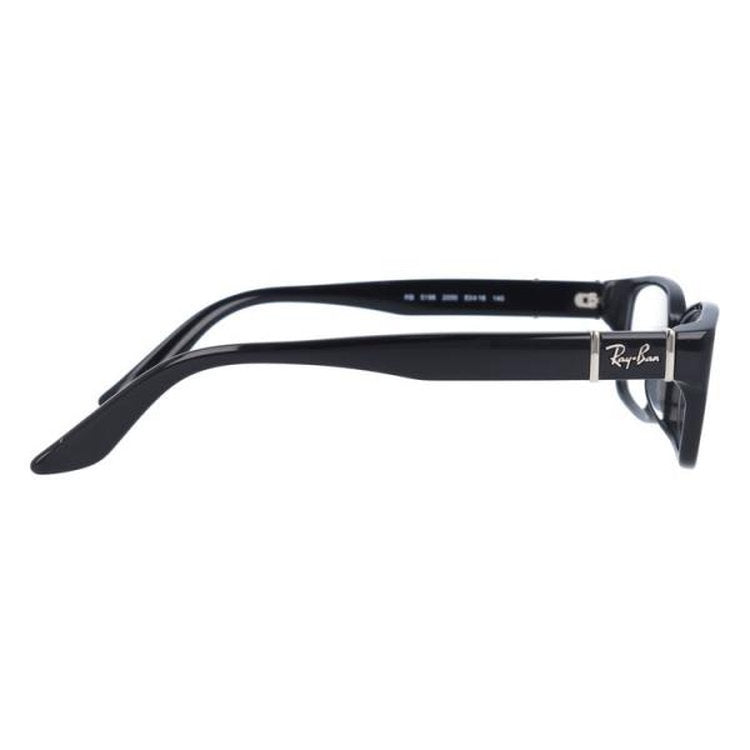 【訳あり・店頭展示品/外箱なし】 レイバン メガネフレーム 伊達メガネ アジアンフィット Ray-Ban RX5198 2000 53サイズ スクエア型 ローブリッジフィット アウトレット品 ユニセックス メンズ レディース