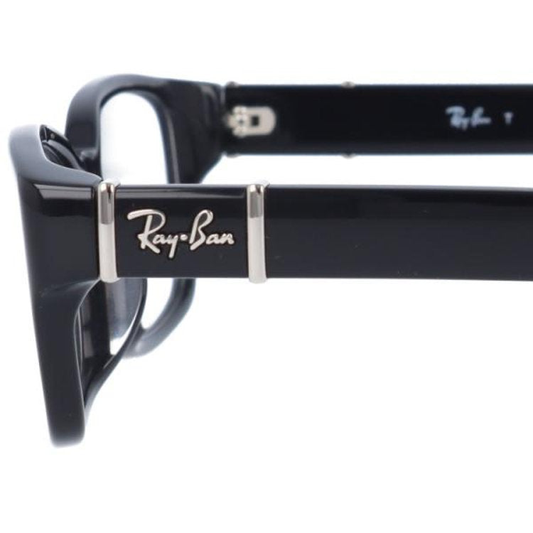 【訳あり・店頭展示品/外箱なし】 レイバン メガネフレーム 伊達メガネ アジアンフィット Ray-Ban RX5198 2000 53サイズ スクエア型 ローブリッジフィット アウトレット品 ユニセックス メンズ レディース