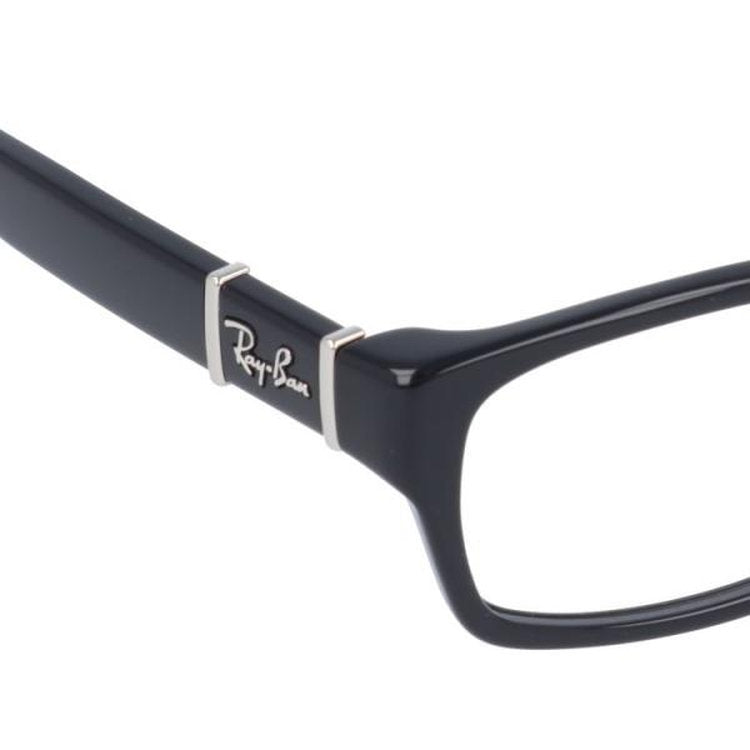 【訳あり・店頭展示品/外箱なし】 レイバン メガネフレーム 伊達メガネ アジアンフィット Ray-Ban RX5198 2000 53サイズ スクエア型 ローブリッジフィット アウトレット品 ユニセックス メンズ レディース