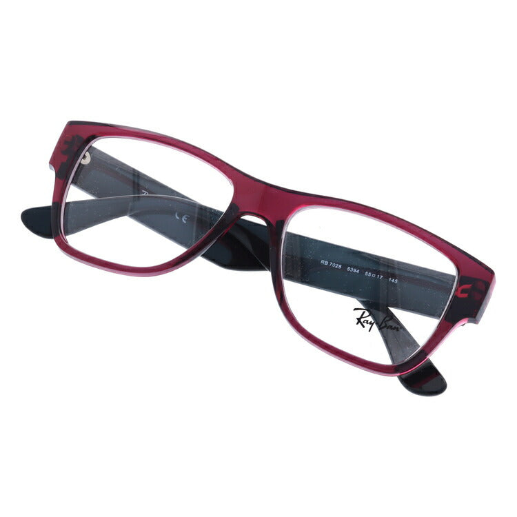 レイバン メガネ フレーム RX7028 5394 55 ウェリントン型 メンズ レディース 眼鏡 度付き 度なし 伊達メガネ ブランドメガネ 紫外線 ブルーライトカット 老眼鏡 花粉対策 Ray-Ban