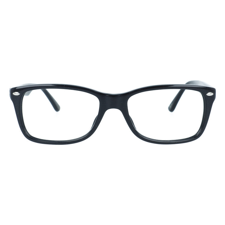 訳あり・フレームのみ レイバン メガネフレーム フルフィット（アジアンフィット） Ray-Ban RX5228F 2000 53サイズ スクエア型 クロブチ 黒縁 アウトレット品 ユニセックス メンズ レディース