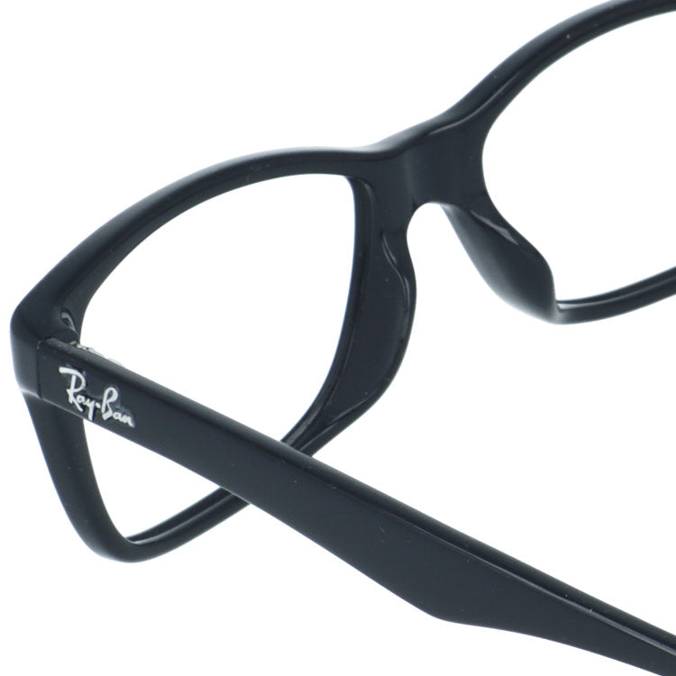 訳あり・フレームのみ レイバン メガネフレーム フルフィット（アジアンフィット） Ray-Ban RX5228F 2000 53サイズ スクエア型 クロブチ 黒縁 アウトレット品 ユニセックス メンズ レディース