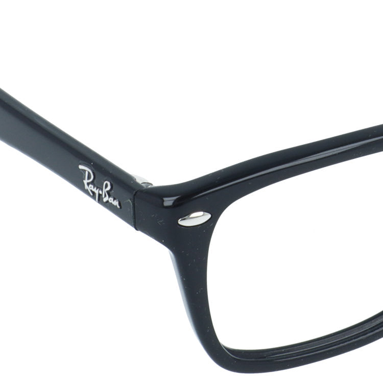 訳あり・フレームのみ レイバン メガネフレーム フルフィット（アジアンフィット） Ray-Ban RX5228F 2000 53サイズ スクエア型 クロブチ 黒縁 アウトレット品 ユニセックス メンズ レディース