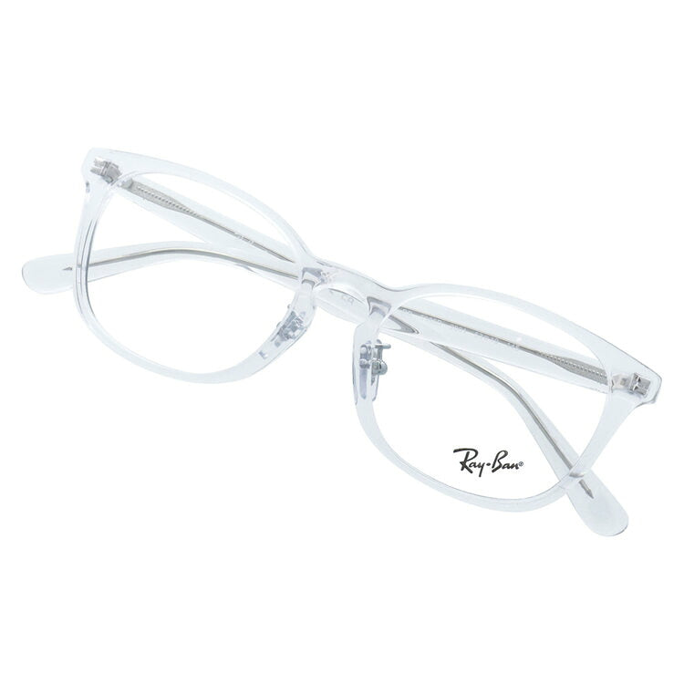 【訳あり・店頭展示品】レイバン メガネフレーム 伊達メガネ アジアンフィット（フルフィット） 調整可能ノーズパッド（クリングス） Ray-Ban RX5386D（RB5386D） 2001 53サイズ ウェリントン型 透明フレーム アウトレット品 ユニセックス メンズ レディース