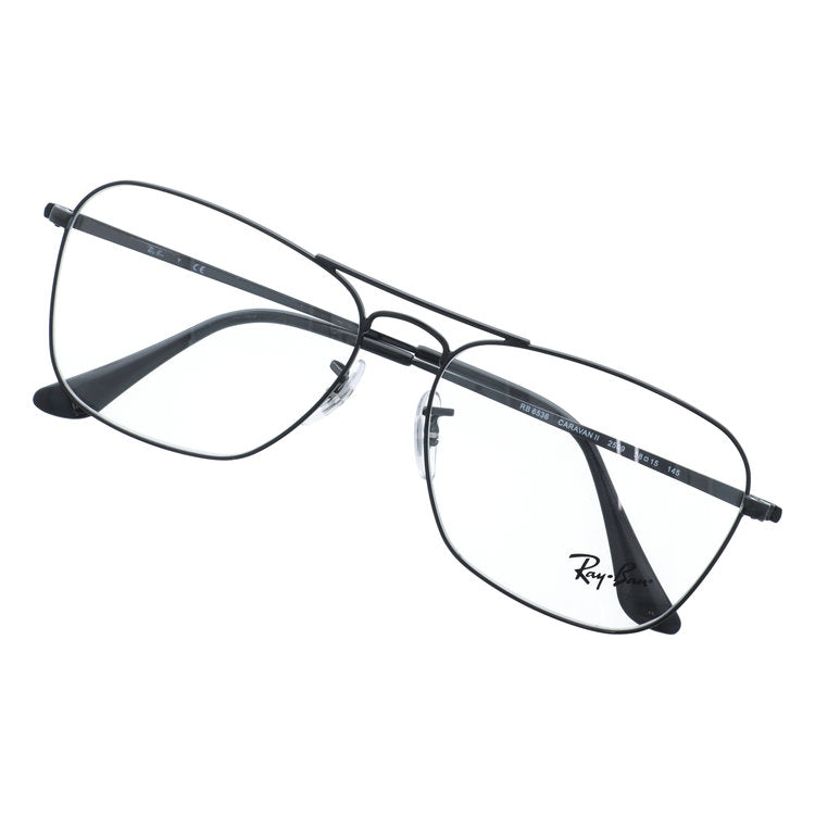 【訳あり・店頭展示品】レイバン メガネフレーム キャラバンツー 伊達メガネ Ray-Ban CARAVAN II RX6536（RB6536） 2509 58サイズ ウェリントン型 ダブルブリッジ アウトレット品 ユニセックス メンズ レディース