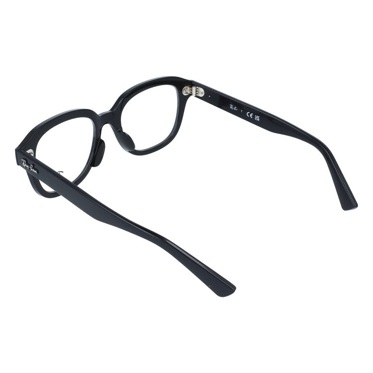 【訳あり・店頭展示品】レイバン メガネフレーム エリカ 伊達メガネ アジアンフィット Ray-Ban ERIK RX7215F（RB7215F） 2000 51サイズ スクエアウェリントン型 太縁メガネ 黒縁 クロブチ アウトレット品 ユニセックス メンズ レディース