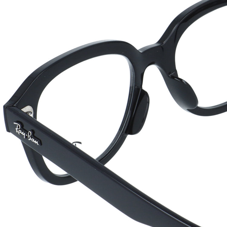 【訳あり・店頭展示品】レイバン メガネフレーム エリカ 伊達メガネ アジアンフィット Ray-Ban ERIK RX7215F（RB7215F） 2000 51サイズ スクエアウェリントン型 太縁メガネ 黒縁 クロブチ アウトレット品 ユニセックス メンズ レディース