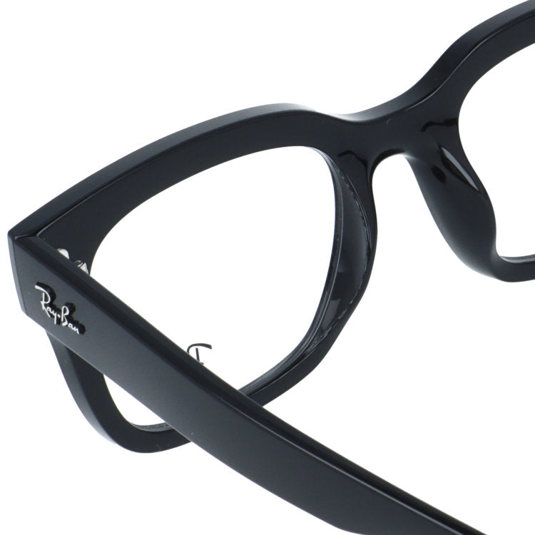 【訳あり・店頭展示品】レイバン メガネフレーム チャド 伊達メガネ アジアンフィット Ray-Ban CHAD RX7217F（RB7217F） 8260 54サイズ レクタングル型 BIO-BASED サステナブル素材 ウェリントン 太縁 黒縁 大きめ ユニセックス メンズ レディース