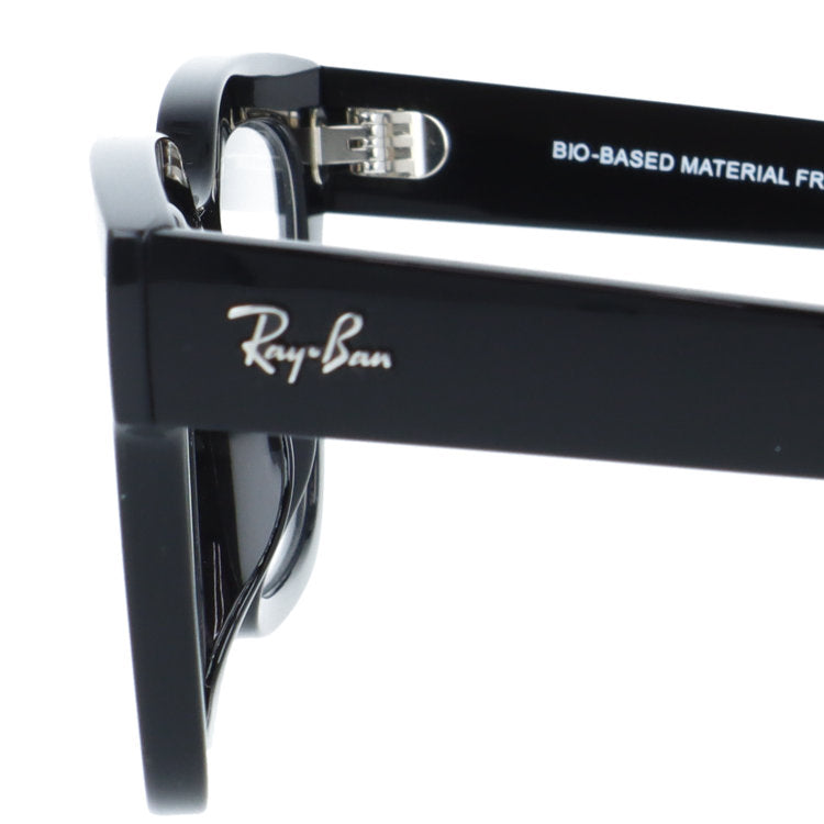 【訳あり・店頭展示品】レイバン メガネフレーム チャド 伊達メガネ アジアンフィット Ray-Ban CHAD RX7217F（RB7217F） 8260 54サイズ レクタングル型 BIO-BASED サステナブル素材 ウェリントン 太縁 黒縁 大きめ ユニセックス メンズ レディース
