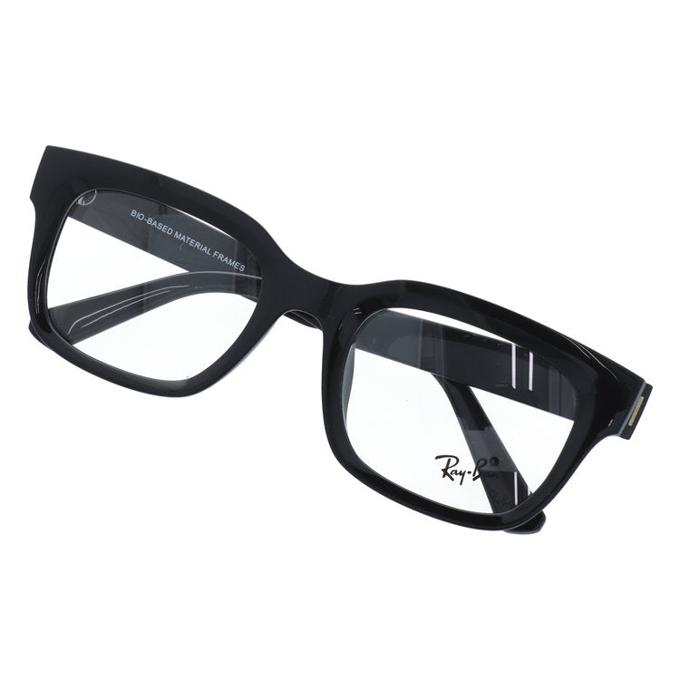 【訳あり・店頭展示品】レイバン メガネフレーム チャド 伊達メガネ アジアンフィット Ray-Ban CHAD RX7217F（RB7217F） 8260 54サイズ レクタングル型 BIO-BASED サステナブル素材 ウェリントン 太縁 黒縁 大きめ ユニセックス メンズ レディース