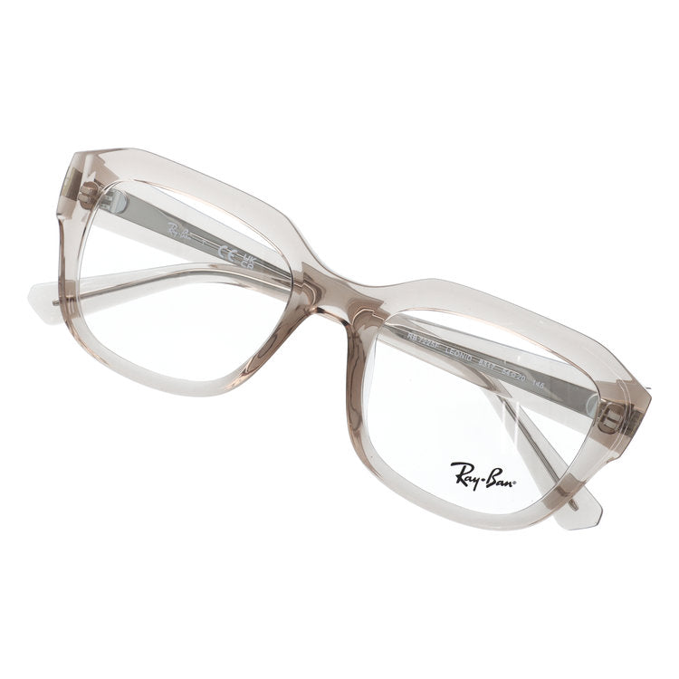 【訳あり・店頭展示品】レイバン メガネフレーム レオニード 伊達メガネ アジアンフィット Ray-Ban LEONID RX7225F（RB7225F） 8317 54サイズ ウェリントン型 BIO-BASED バイオベース サステナブル素材 太縁 アウトレット品 ユニセックス メンズ レディース