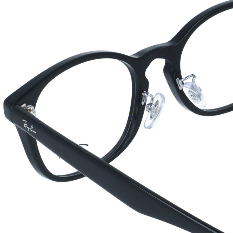 レイバン メガネフレーム 伊達メガネ アジアンフィット（フルフィット） 調整可能ノーズパッド（クリングス） Ray-Ban RX5386D 2000 51サイズ ウェリントン型 クロブチメガネ ユニセックス メンズ レディース