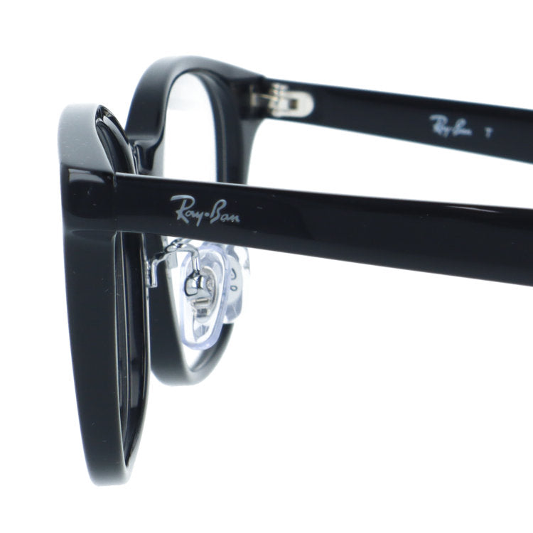 レイバン メガネフレーム 伊達メガネ アジアンフィット（フルフィット） 調整可能ノーズパッド（クリングス） Ray-Ban RX5386D 2000 51サイズ ウェリントン型 クロブチメガネ ユニセックス メンズ レディース