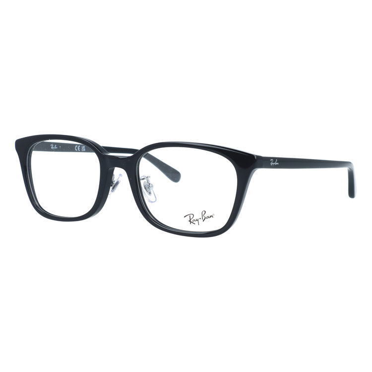 レイバン メガネフレーム 伊達メガネ アジアンフィット（フルフィット） 調整可能ノーズパッド（クリングス） Ray-Ban RX5407D 2000 52サイズ スクエア型 クロブチ ベヨネッタメガネ ユニセックス メンズ レディース
