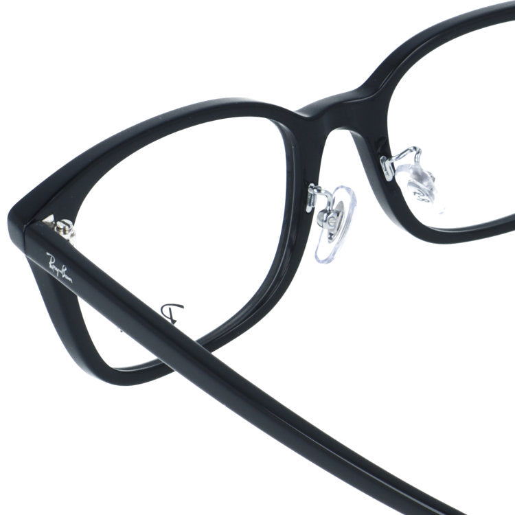 レイバン メガネフレーム 伊達メガネ アジアンフィット（フルフィット） 調整可能ノーズパッド（クリングス） Ray-Ban RX5407D 2000 52サイズ スクエア型 クロブチ ベヨネッタメガネ ユニセックス メンズ レディース