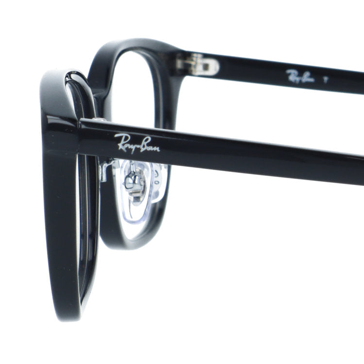 レイバン メガネフレーム 伊達メガネ アジアンフィット（フルフィット） 調整可能ノーズパッド（クリングス） Ray-Ban RX5407D 2000 52サイズ スクエア型 クロブチ ベヨネッタメガネ ユニセックス メンズ レディース