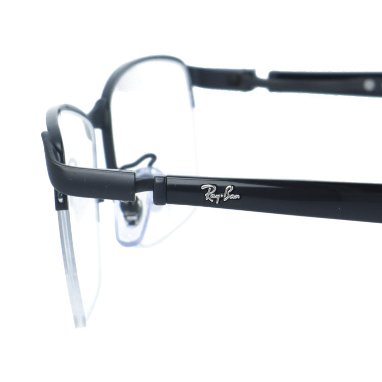 レイバン メガネフレーム 伊達メガネ アジアンフィット（フルフィット） 調整可能ノーズパッド（クリングス） Ray-Ban RX6501D 2503 55サイズ スクエア/ナイロール型 ナイロールフレーム ベヨネッタメガネ ユニセックス メンズ レディース