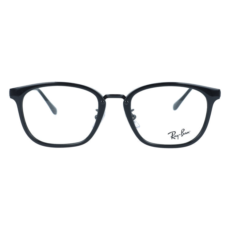 レイバン メガネフレーム 伊達メガネ アジアンフィット（フルフィット） 調整可能ノーズパッド（クリングス） Ray-Ban RX7247D 2000 51サイズ スクエア型 クロブチメガネ ユニセックス メンズ レディース