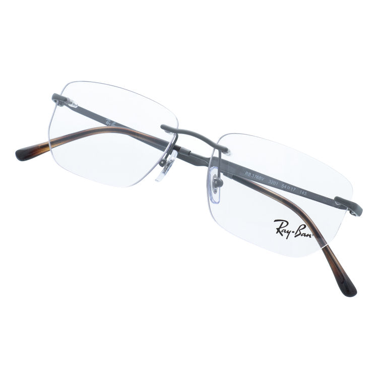 レイバン メガネフレーム 伊達メガネ Ray-Ban RX3768V 3201 54サイズ スクエア型 べっ甲柄 リムレス ベヨネッタメガネ ツーポイント型 ユニセックス メンズ レディース