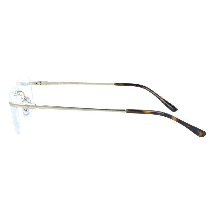 【国内正規品】レイバン メガネフレーム ローブリッジフィット 調整可能ノーズパッド（クリングス） Ray-Ban RX8781D 1251 56サイズ レクタングル型 軽量 リムレス 縁なし ベヨネッタ型 アジアンフィット 肌に優しいチタン素材 ユニセックス メンズ レディース