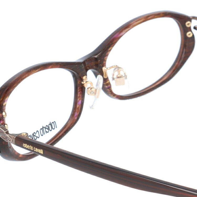 メガネ 度付き 度なし 伊達メガネ 眼鏡 Roberto Cavalli ロベルト カバリ RC0603-2 52サイズ ラウンド型 レディース ラッピング無料