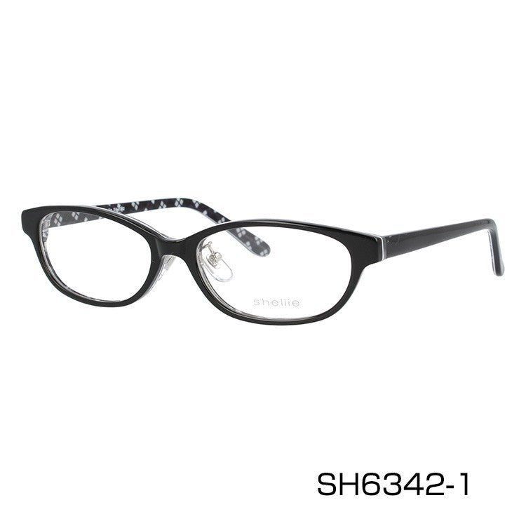 メガネ 眼鏡 度付き 度なし おしゃれ shellie シェリー SH 6342 全3色 52サイズ チェック柄 オーバル型 レディース 女性 UVカット 紫外線 ブランド サングラス 伊達 ダテ｜老眼鏡・PCレンズ・カラーレンズ・遠近両用対応可能 ラッピング無料