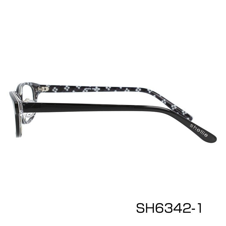 メガネ 眼鏡 度付き 度なし おしゃれ shellie シェリー SH 6342 全3色 52サイズ チェック柄 オーバル型 レディース 女性 UVカット 紫外線 ブランド サングラス 伊達 ダテ｜老眼鏡・PCレンズ・カラーレンズ・遠近両用対応可能 ラッピング無料
