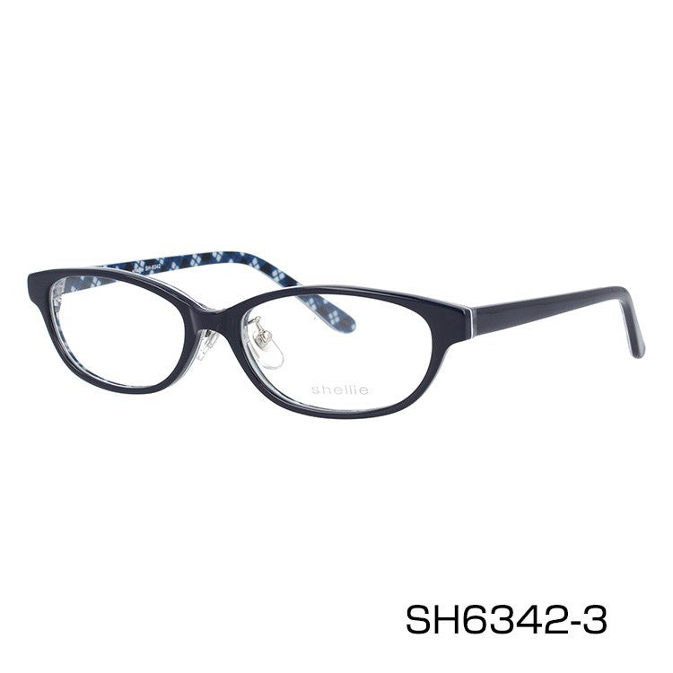 メガネ 眼鏡 度付き 度なし おしゃれ shellie シェリー SH 6342 全3色 52サイズ チェック柄 オーバル型 レディース 女性 UVカット 紫外線 ブランド サングラス 伊達 ダテ｜老眼鏡・PCレンズ・カラーレンズ・遠近両用対応可能 ラッピング無料