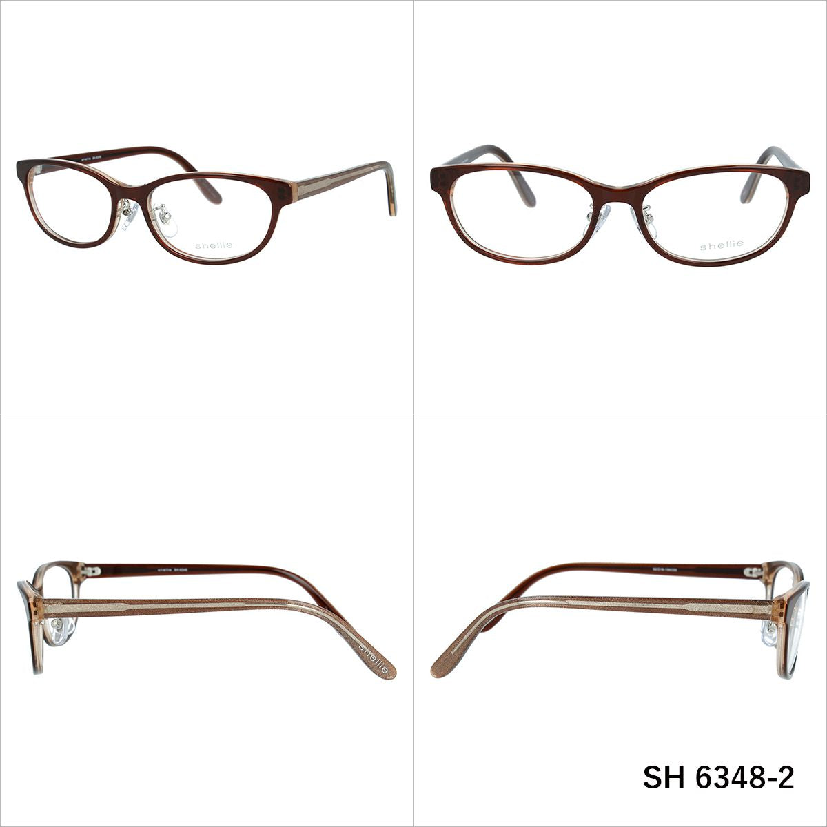 メガネ 眼鏡 おしゃれ shellie シェリー SH 6348 全3色 52サイズ オーバル型 レディース 女性 UVカット 紫外線 ブランド サングラス 伊達 ダテラッピング無料