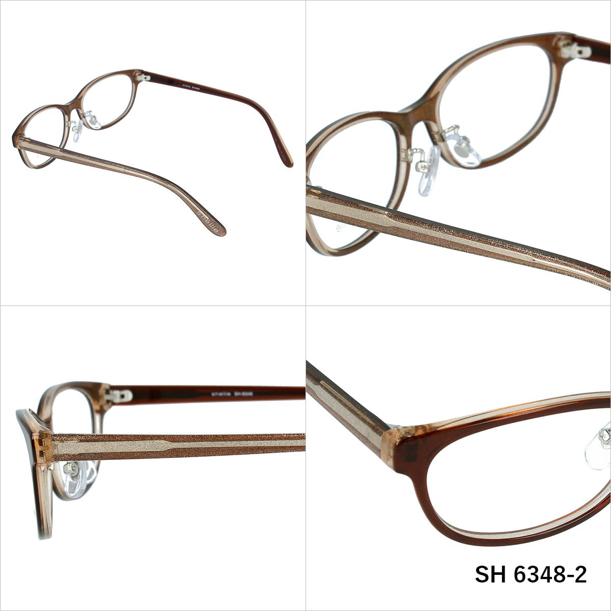 メガネ 眼鏡 おしゃれ shellie シェリー SH 6348 全3色 52サイズ オーバル型 レディース 女性 UVカット 紫外線 ブランド サングラス 伊達 ダテラッピング無料