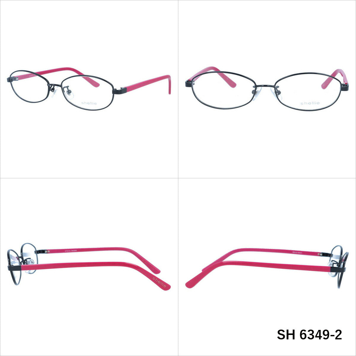 メガネ 眼鏡 度付き 度なし おしゃれ shellie シェリー SH 6349 全3色 53サイズ オーバル型 レディース 女性 UVカット 紫外線 ブランド サングラス 伊達 ダテ｜老眼鏡・PCレンズ・カラーレンズ・遠近両用対応可能 ラッピング無料