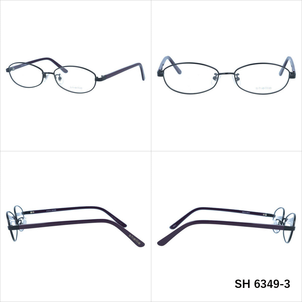 メガネ 眼鏡 度付き 度なし おしゃれ shellie シェリー SH 6349 全3色 53サイズ オーバル型 レディース 女性 UVカット 紫外線 ブランド サングラス 伊達 ダテ｜老眼鏡・PCレンズ・カラーレンズ・遠近両用対応可能 ラッピング無料