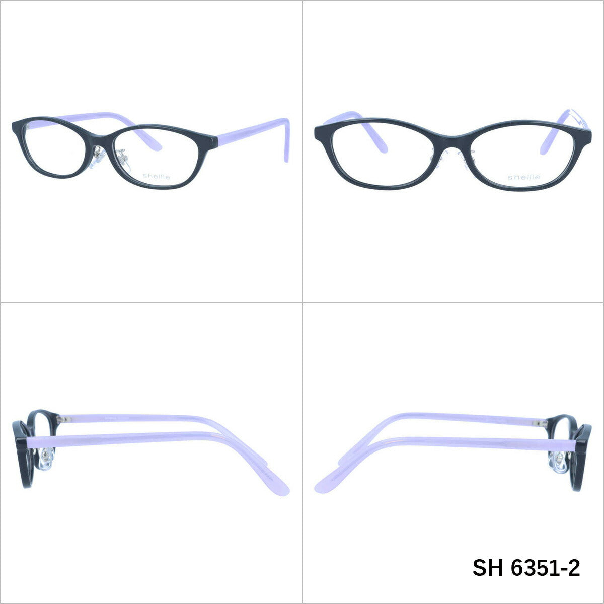 メガネ 眼鏡 度付き 度なし おしゃれ shellie シェリー SH 6351 全3色 50サイズ オーバル型 レディース 女性 UVカット 紫外線 ブランド サングラス 伊達 ダテ｜老眼鏡・PCレンズ・カラーレンズ・遠近両用対応可能 ラッピング無料