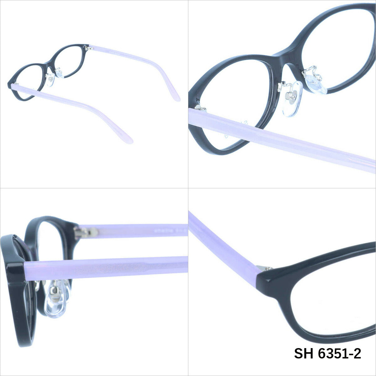 メガネ 眼鏡 度付き 度なし おしゃれ shellie シェリー SH 6351 全3色 50サイズ オーバル型 レディース 女性 UVカット 紫外線 ブランド サングラス 伊達 ダテ｜老眼鏡・PCレンズ・カラーレンズ・遠近両用対応可能 ラッピング無料
