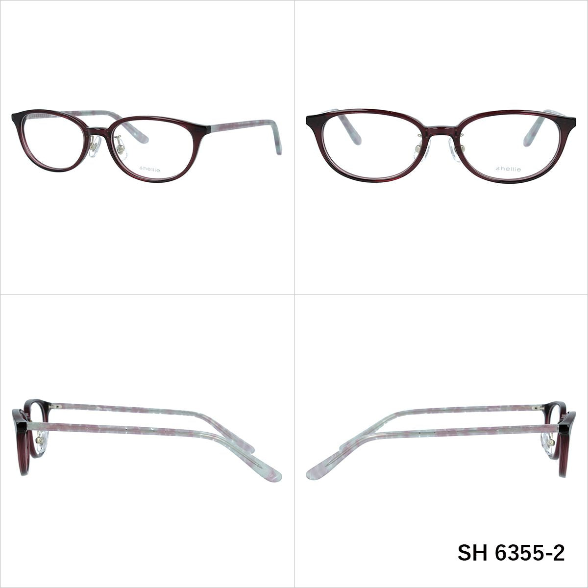 メガネ 眼鏡 おしゃれ shellie シェリー SH 6355 全2色 49サイズ オーバル型 レディース 女性 UVカット 紫外線 ブランド サングラス 伊達 ダテラッピング無料
