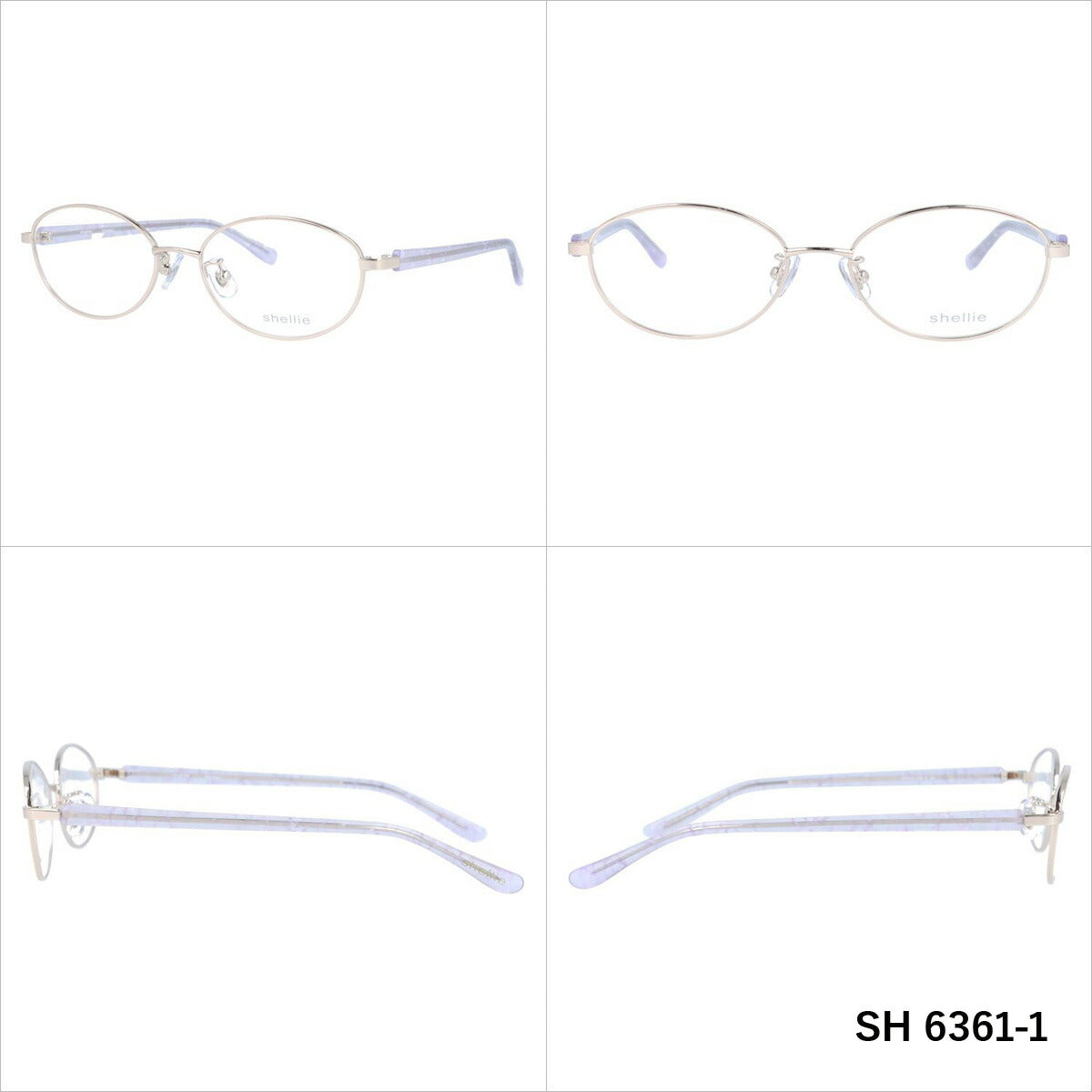 シェリー メガネ 眼鏡 フレーム 度付き 伊達 カラーレンズ メンズ レディース shellie ブランド SH 6361 52 オーバル | 老眼鏡 PCレンズ ブルーライトカット 遠近両用 対応可能 紫外線 対策 おすすめ 人気 プレゼント