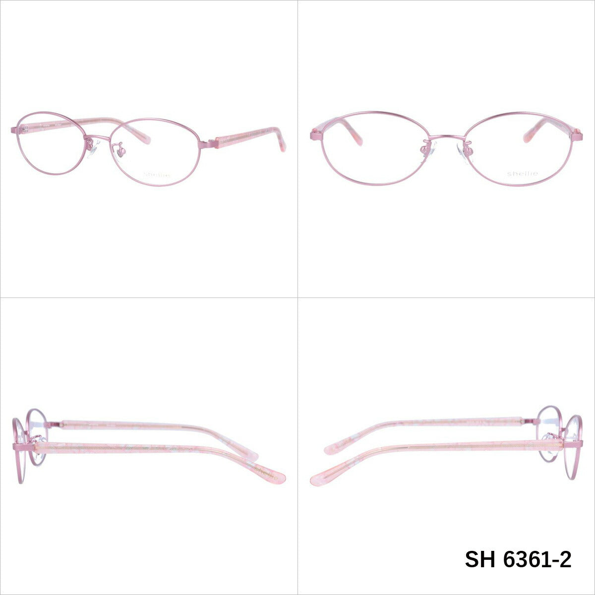 シェリー メガネ 眼鏡 フレーム 度付き 伊達 カラーレンズ メンズ レディース shellie ブランド SH 6361 52 オーバル | 老眼鏡 PCレンズ ブルーライトカット 遠近両用 対応可能 紫外線 対策 おすすめ 人気 プレゼント