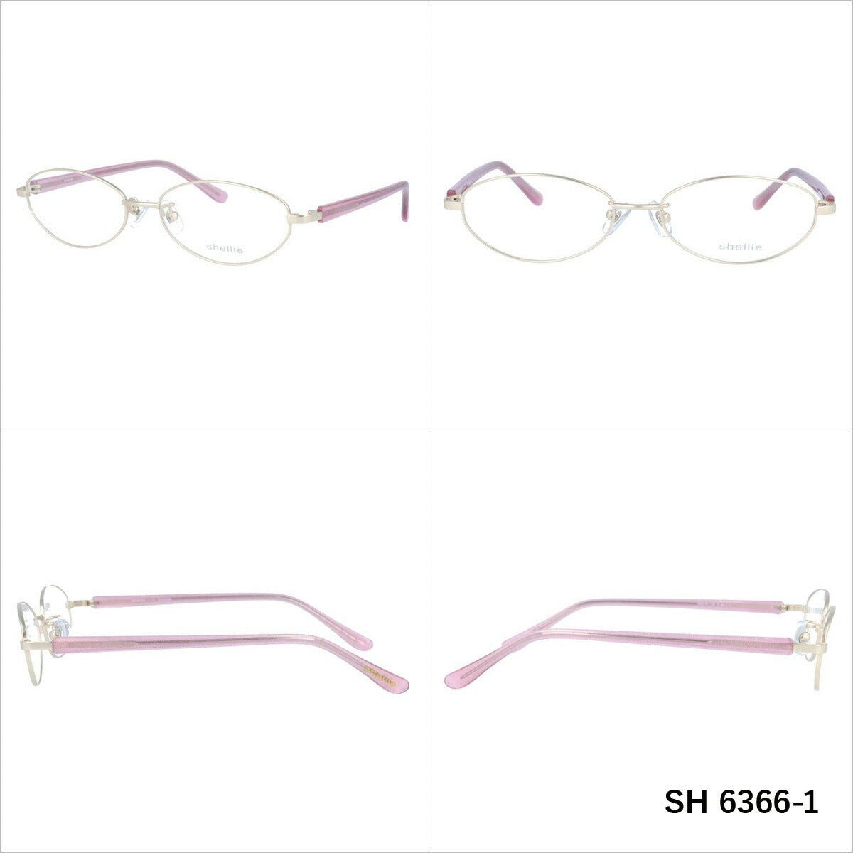 シェリー メガネフレーム 伊達メガネ shellie SH 6366 54サイズ スクエア ユニセックス メンズ レディース