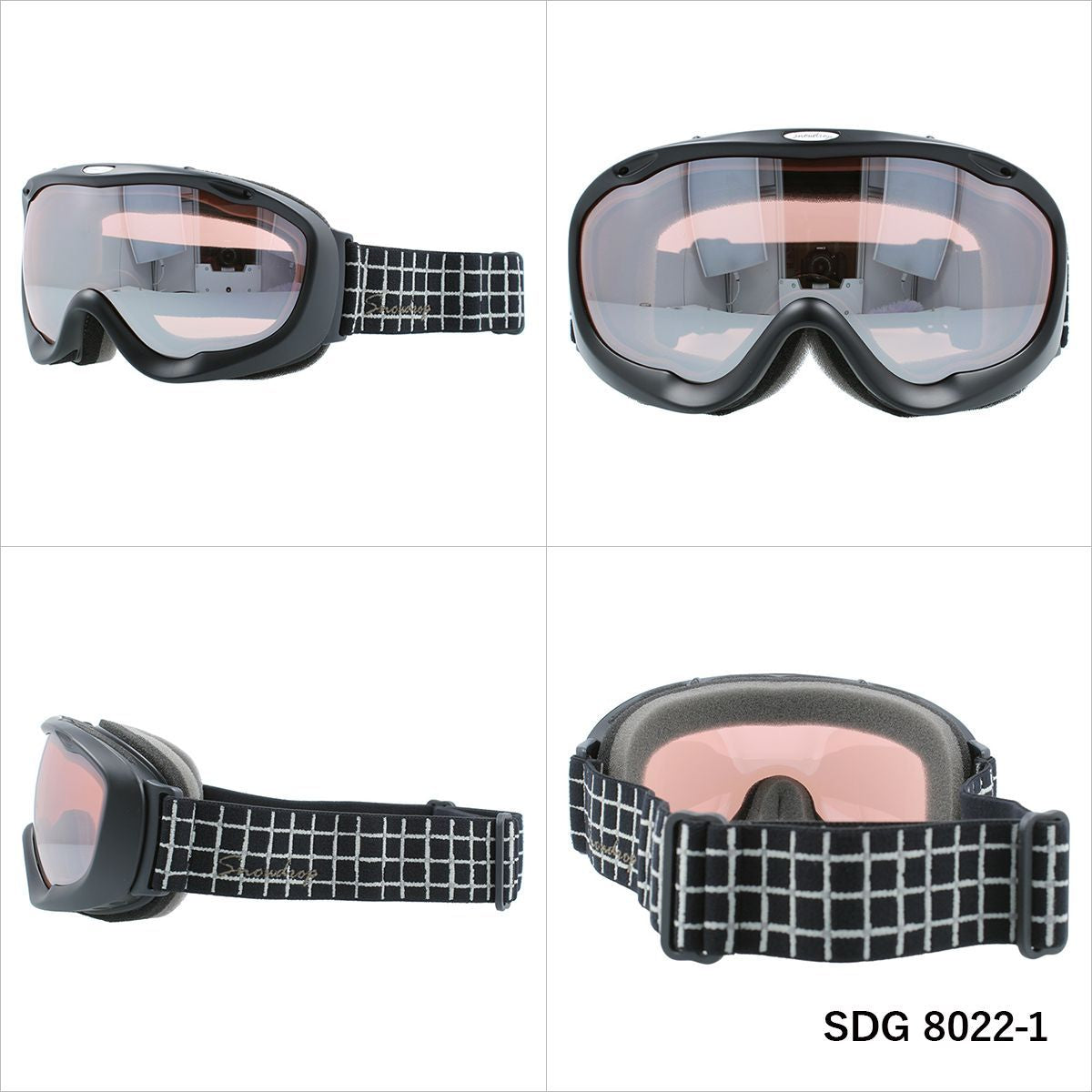 Snowdrop スノードロップ SDG 8022 ヘルメット対応 ミラーレンズ スノーゴーグル スキー スノーボード スノボ 球面ダブルレンズ フレームあり レディース ウィンタースポーツ 曇り防止 曇り止め 誕生日 プレゼント 女性