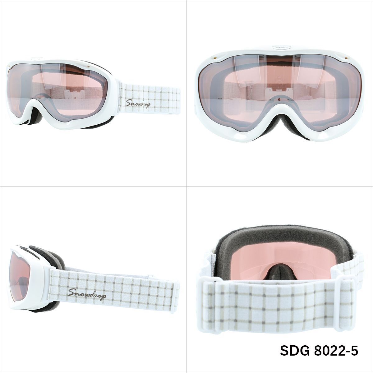 Snowdrop スノードロップ SDG 8022 ヘルメット対応 ミラーレンズ スノーゴーグル スキー スノーボード スノボ 球面ダブルレンズ フレームあり レディース ウィンタースポーツ 曇り防止 曇り止め 誕生日 プレゼント 女性