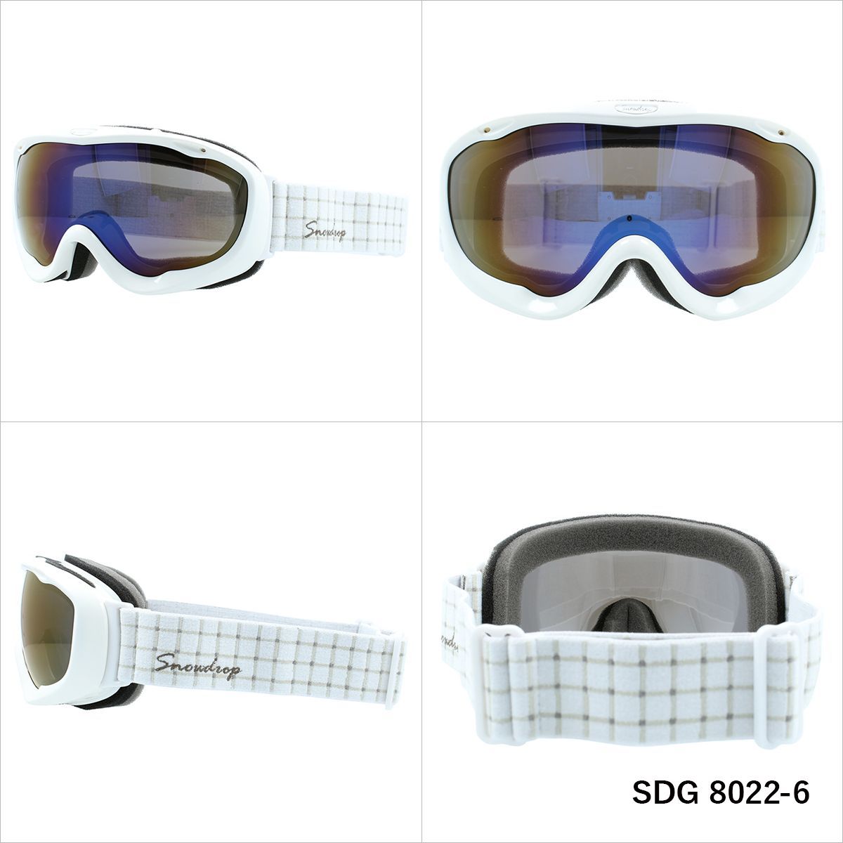 Snowdrop スノードロップ SDG 8022 ヘルメット対応 ミラーレンズ スノーゴーグル スキー スノーボード スノボ 球面ダブルレンズ フレームあり レディース ウィンタースポーツ 曇り防止 曇り止め 誕生日 プレゼント 女性