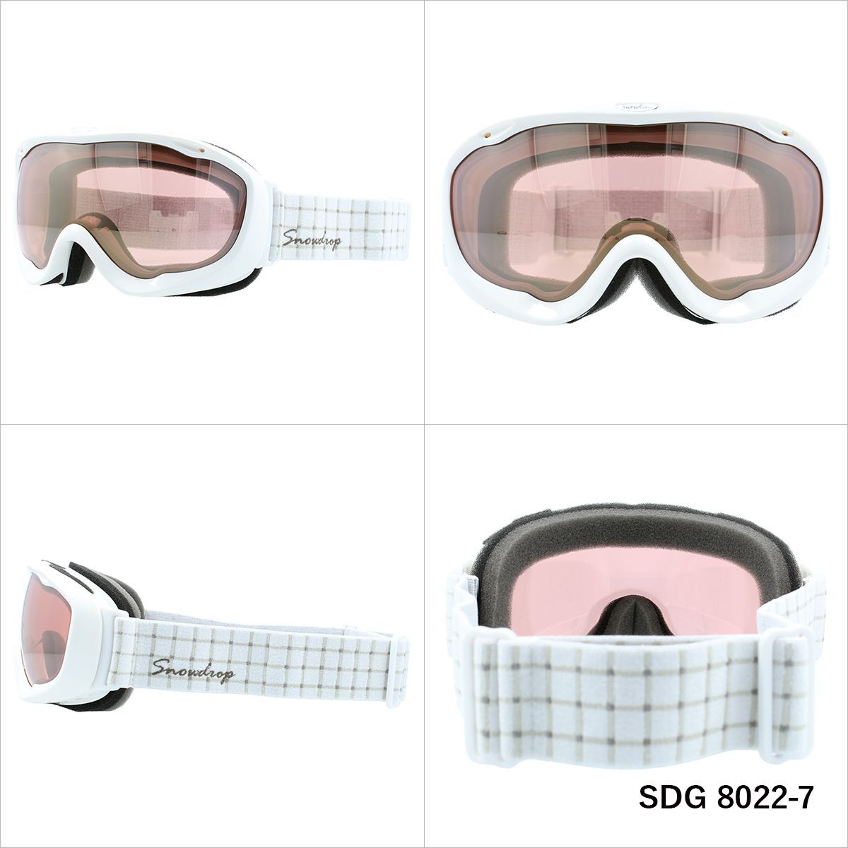 Snowdrop スノードロップ SDG 8022 ヘルメット対応 ミラーレンズ スノーゴーグル スキー スノーボード スノボ 球面ダブルレンズ フレームあり レディース ウィンタースポーツ 曇り防止 曇り止め 誕生日 プレゼント 女性