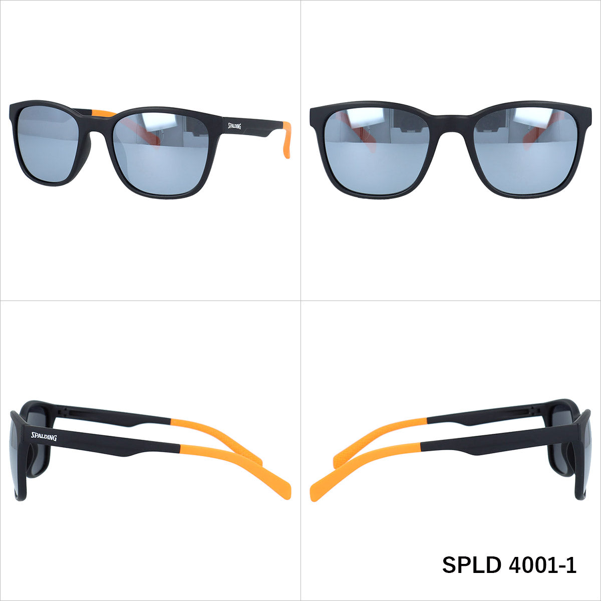 スポルディング 偏光サングラス ミラーレンズ アジアンフィット SPALDING SPLD4001 全2カラー 54サイズ ウェリントン型 ポラライズド ユニセックス メンズ レディース