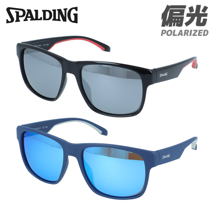 スポルディング サングラス 偏光サングラス ミラーレンズ アジアンフィット SPALDING SPLD4004 54サイズ 全2カラー ウェリントン型 乱反射をカットしクリアな視界へ ユニセックス メンズ レディース