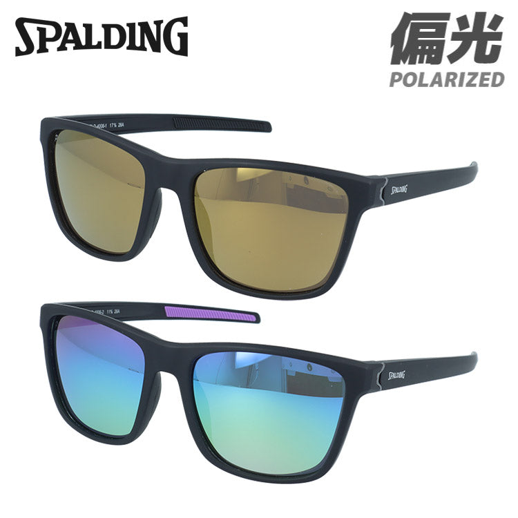 スポルディング サングラス 偏光サングラス ミラーレンズ アジアンフィット SPALDING SPLD4006 56サイズ 全2カラー ウェリントン型 乱反射をカットしクリアな視界へ ユニセックス メンズ レディース