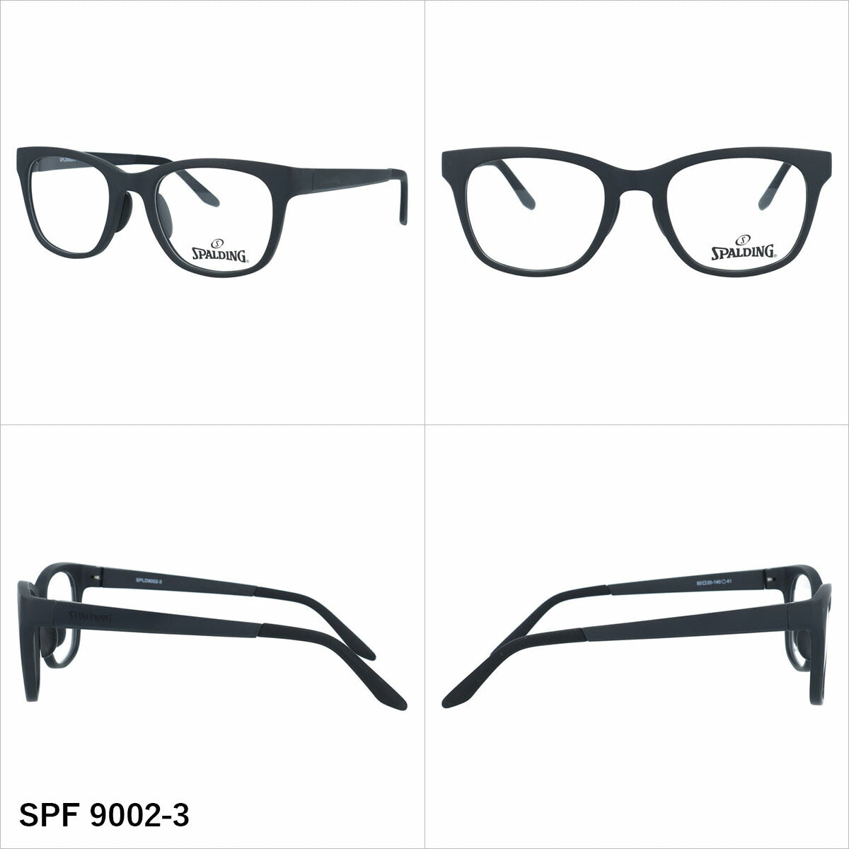 スポルディング メガネフレーム 伊達メガネ アジアンフィット（フルフィット） 調整可能ノーズパッド クリングス SPALDING SPF 9002 50サイズ 全4カラー ウェリントン型 ユニセックス メンズ レディース