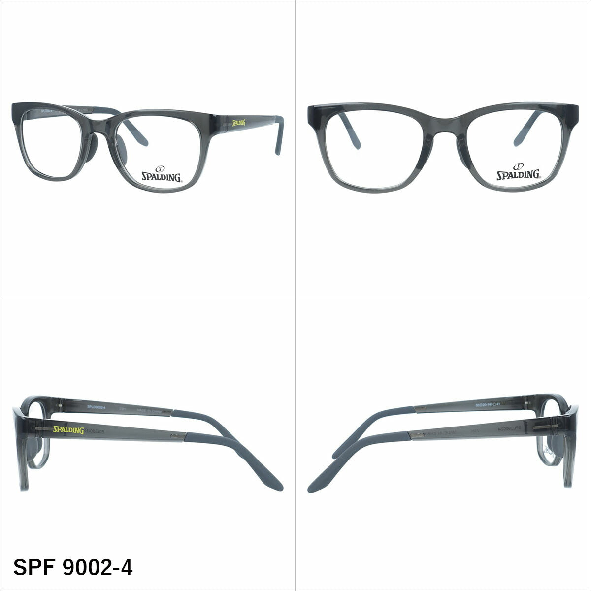 スポルディング メガネフレーム 伊達メガネ アジアンフィット（フルフィット） 調整可能ノーズパッド クリングス SPALDING SPF 9002 50サイズ 全4カラー ウェリントン型 ユニセックス メンズ レディース