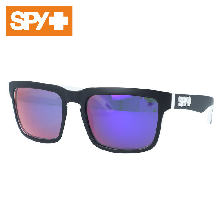 【訳あり】スパイ サングラス ミラーレンズ アジアンフィット SPY HELM Whitewall/Grey With Navy Spectra 57サイズ スクエア型 アウトレット品 ユニセックス メンズ レディース