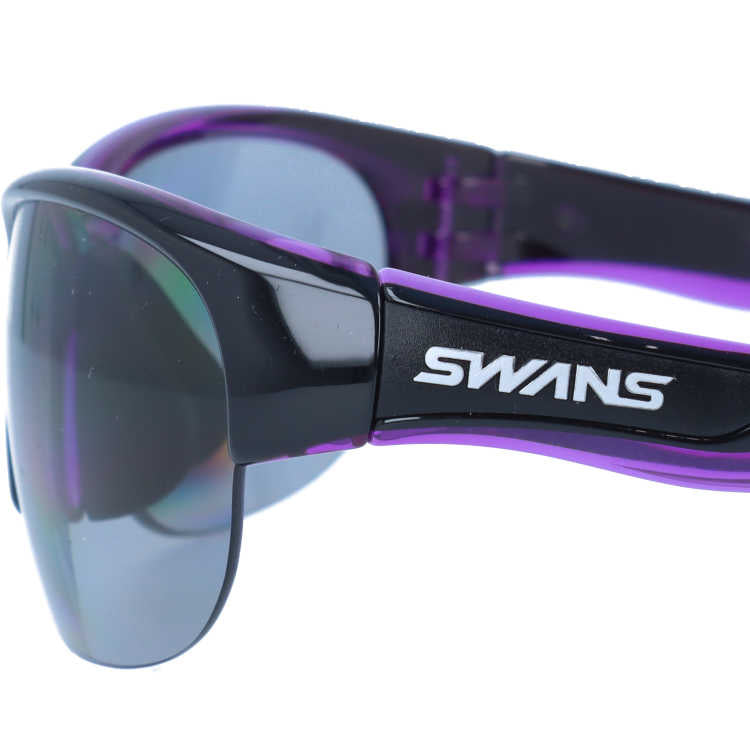 スワンズ サングラス 偏光サングラス アジアンフィット SWANS LN-0053 BK/PR 60サイズ 国内正規品 スポーツ ユニセックス メンズ レディース 日本製［ハイカーブレンズ対応/スポーツ］